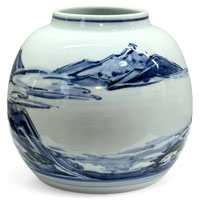 慶應◆人間国宝【近藤悠三】秀逸作 絢爛豪華な『金地壷』共箱・二重箱付